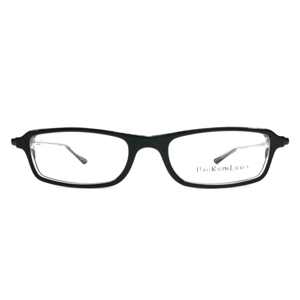 Polo Ralph Lauren Eyeglasses Frames 2001 5011 Black on Clear Full Rim 49-17-135